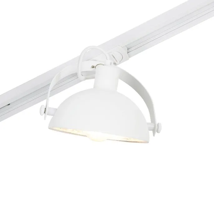 1-Phasiges Schienensystem mit 3 verstellbaren Strahlern weiß - Magnax