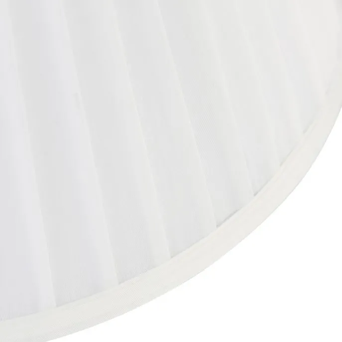 Plissee-Lampenschirm Weiß Rund Abgeschrägt 35/21/20