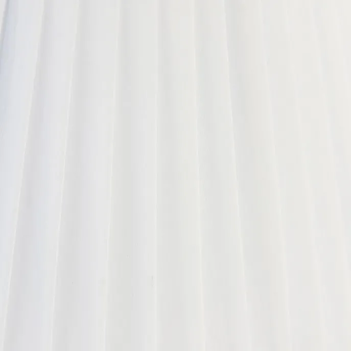 Plissee-Lampenschirm Weiß Rund Abgeschrägt 35/21/20