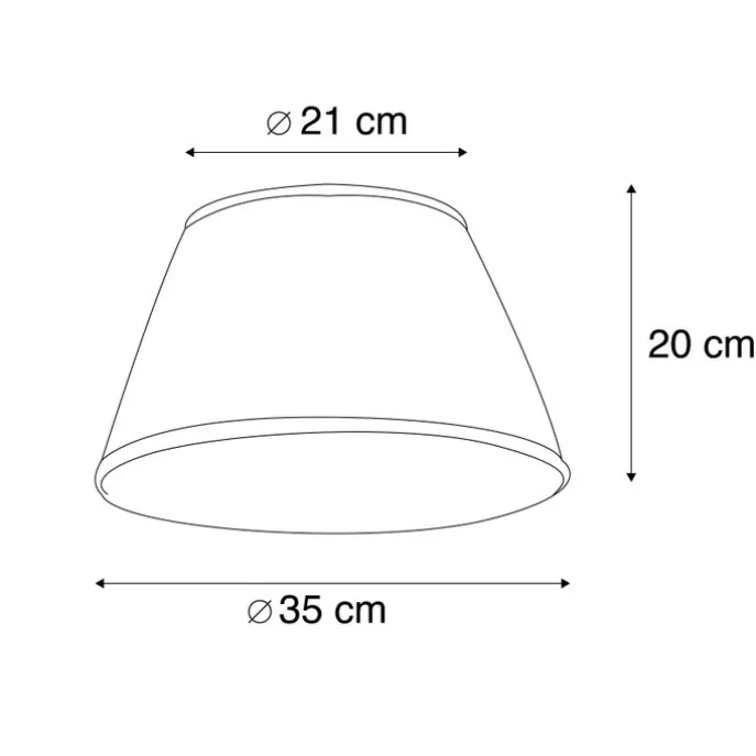 Plissee-Lampenschirm Weiß Rund Abgeschrägt 35/21/20