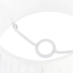 Plissee-Lampenschirm Weiß Rund Abgeschrägt 35/21/20