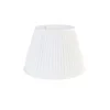 Plissee-Lampenschirm Weiß Rund Abgeschrägt 45/27/30