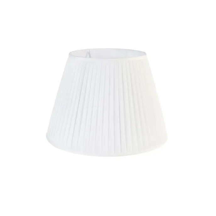 Plissee-Lampenschirm Weiß Rund Abgeschrägt 45/27/30