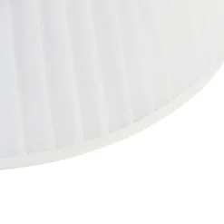 Plissee-Lampenschirm Weiß Rund Abgeschrägt 45/27/30