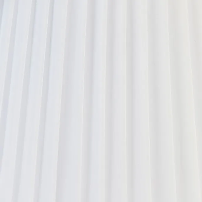 Plissee-Lampenschirm Weiß Rund Abgeschrägt 45/27/30