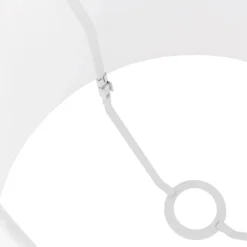 Plissee-Lampenschirm Weiß Rund Abgeschrägt 45/27/30