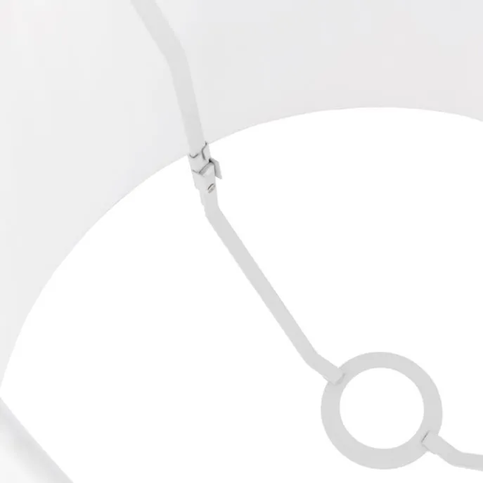 Plissee-Lampenschirm Weiß Rund Abgeschrägt 45/27/30