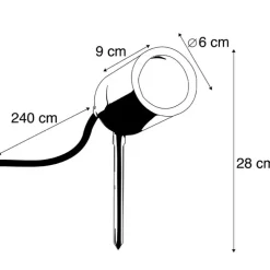 Punktlicht anthrazit einstellbar IP44 - Solo