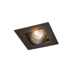 Quadratischer Einbauspot schwarz schwenk- und neigbar - Artemis