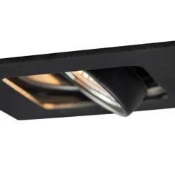 Quadratischer Einbauspot schwarz schwenk- und neigbar - Artemis