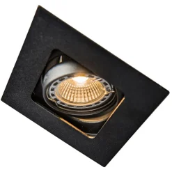 Quadratischer Einbauspot schwarz schwenk- und neigbar - Artemis
