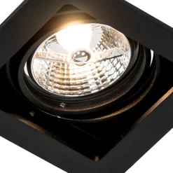 Quadratischer Einbaustrahler schwarz verstellbar - Artemis 70