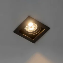 Quadratischer Einbaustrahler schwarz verstellbar - Artemis 70