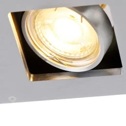 Rechteckiger Einbauspot aus 2-flammigem Aluminium - Qure