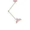 Retro Deckenleuchte rosa mit Bronze - Milou