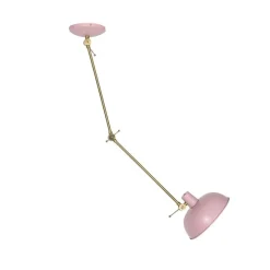 Retro Deckenleuchte rosa mit Bronze - Milou