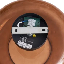 Retro Deckenleuchte Schwarz mit Bronzeglas - Bizle