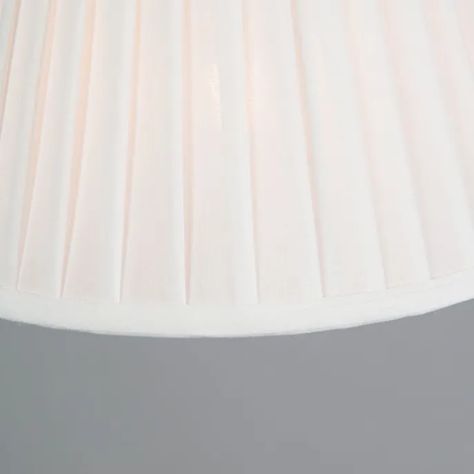 Retro Hängelampe Creme 25 cm - Plissee