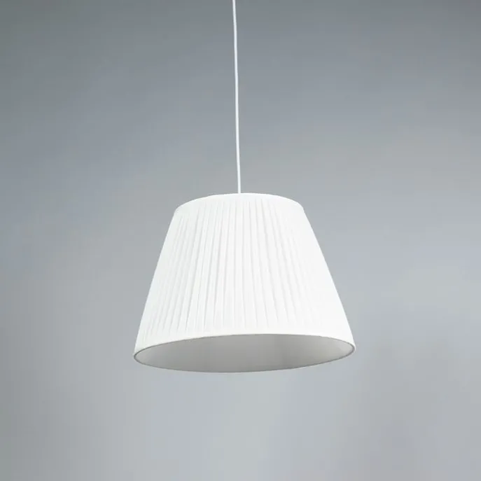 Retro Hängelampe Creme 45 cm - Plissee