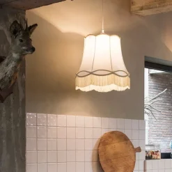 Retro Hängelampe Creme 45 cm - Granny