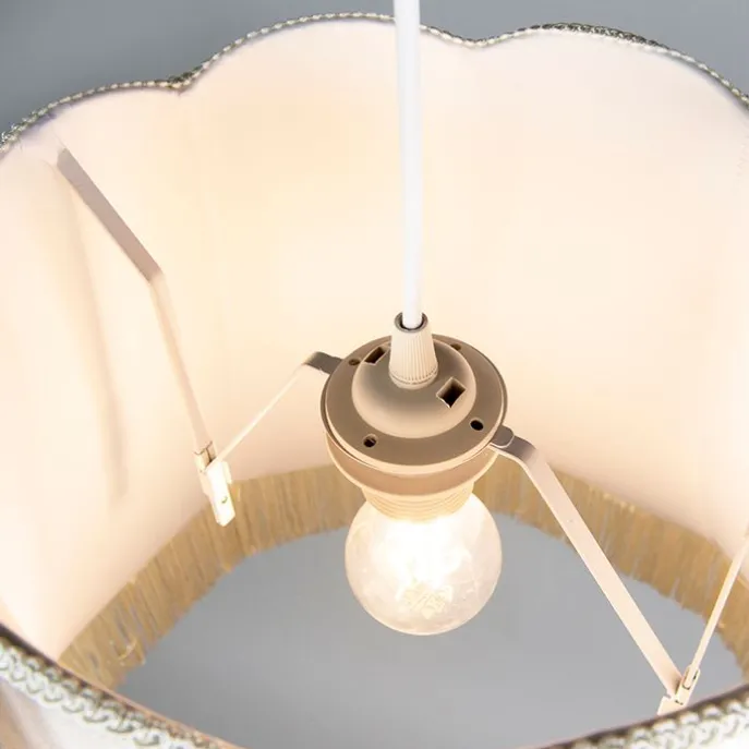 Retro Hängelampe Creme 45 cm - Granny