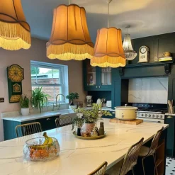 Retro Hängelampe gold 45 cm - Granny