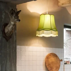 Retro Hängelampe grün 45 cm - Granny