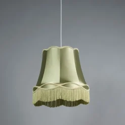 Retro Hängelampe grün 45 cm - Granny