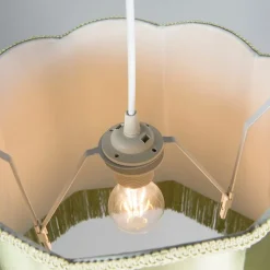 Retro Hängelampe grün 45 cm - Granny