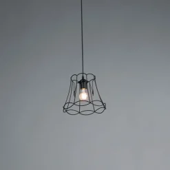 Retro Hängelampe schwarz 20 cm - Granny Frame