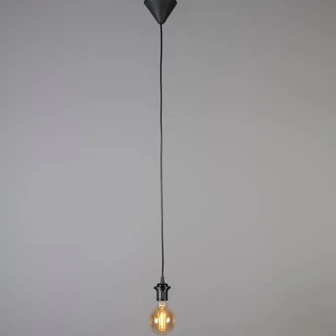 Retro Hängelampe schwarz 20 cm - Granny Frame