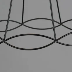 Retro Hängelampe schwarz 35 cm - Granny Frame