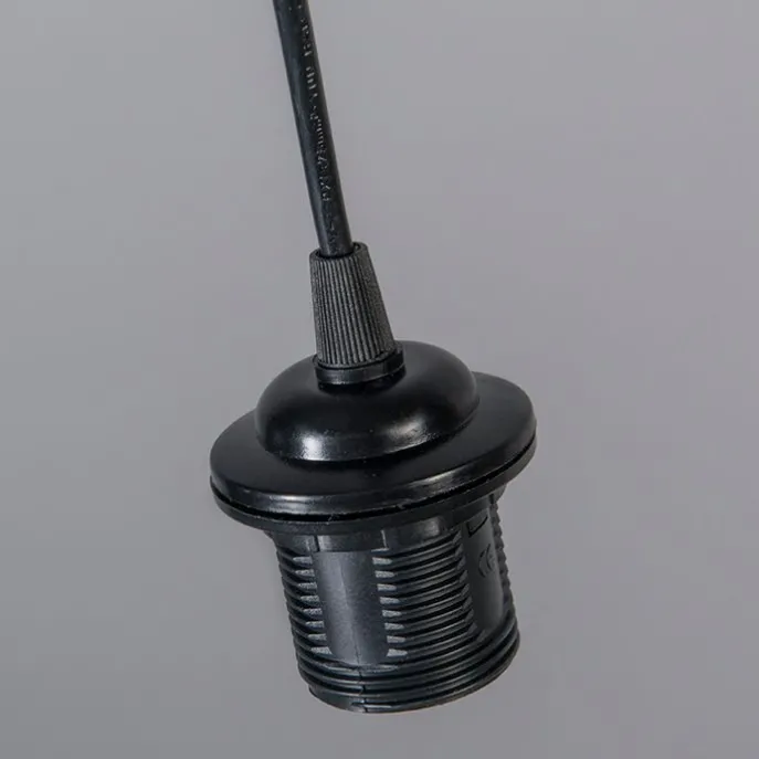 Retro Hängelampe schwarz 35 cm - Granny Frame