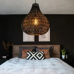 Retro Hängelampe schwarz 45 cm - Lina Drop