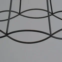 Retro Hängelampe schwarz 30 cm - Granny Frame