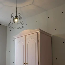 Retro Hängelampe schwarz 40 cm - Granny Frame