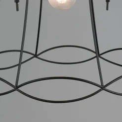 Retro Hängelampe schwarz 40 cm - Granny Frame