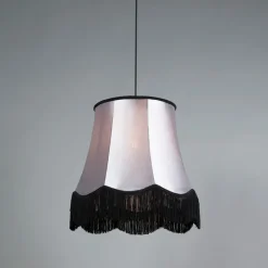 Retro Hängelampe schwarz mit grau 45 cm - Granny