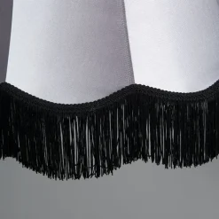 Retro Hängelampe schwarz mit grau 45 cm - Granny