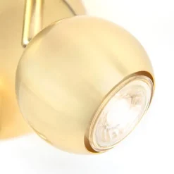 Retro Rundstrahler Messing mit Deckenplatte 3 Leuchten - Gissi