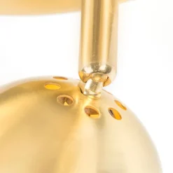 Retro Rundstrahler Messing mit Deckenplatte 3 Leuchten - Gissi