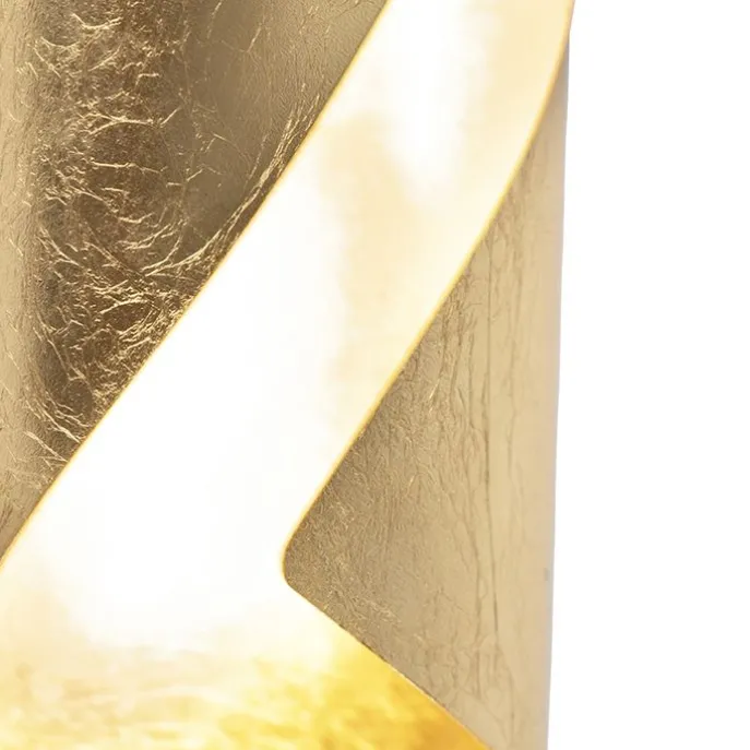 Retro Wandlampe Blattgold inkl. Schalter - Belle