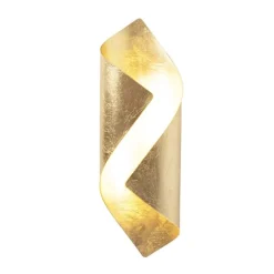 Retro Wandlampe Blattgold inkl. Schalter - Belle