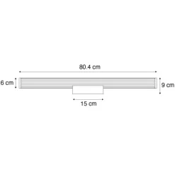 Retro Wandleuchte Bronze 80,4 cm inkl. LED IP44 - Coco