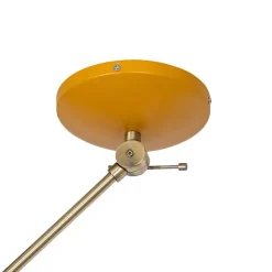 Retro-Deckenleuchte Gelb mit Bronze - Milou