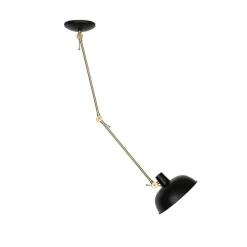 Retro-Deckenleuchte schwarz mit Bronze - Milou