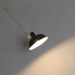 Retro-Deckenleuchte schwarz mit Bronze - Milou
