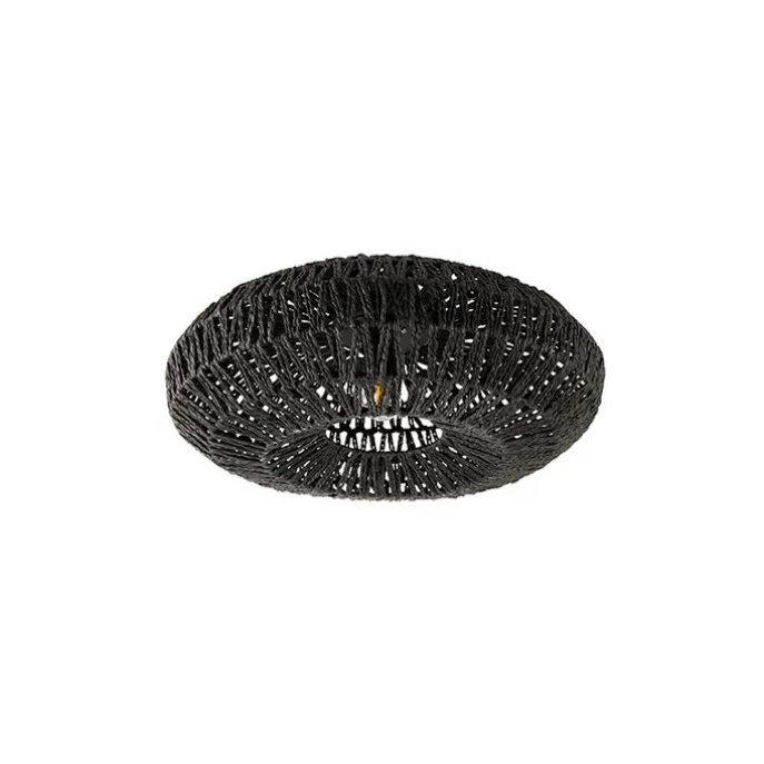 Retro-Deckenleuchte schwarz Seil 50cm - Lina