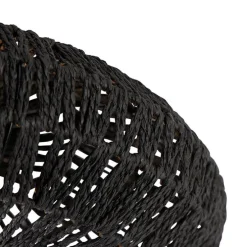 Retro-Deckenleuchte schwarz Seil 50cm - Lina