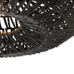 Retro-Deckenleuchte schwarz Seil 50cm - Lina